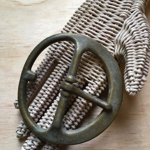 Oversized Antique Industrial Brass Buckle